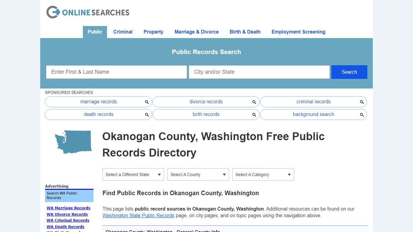 Okanogan County, Washington Public Records Directory